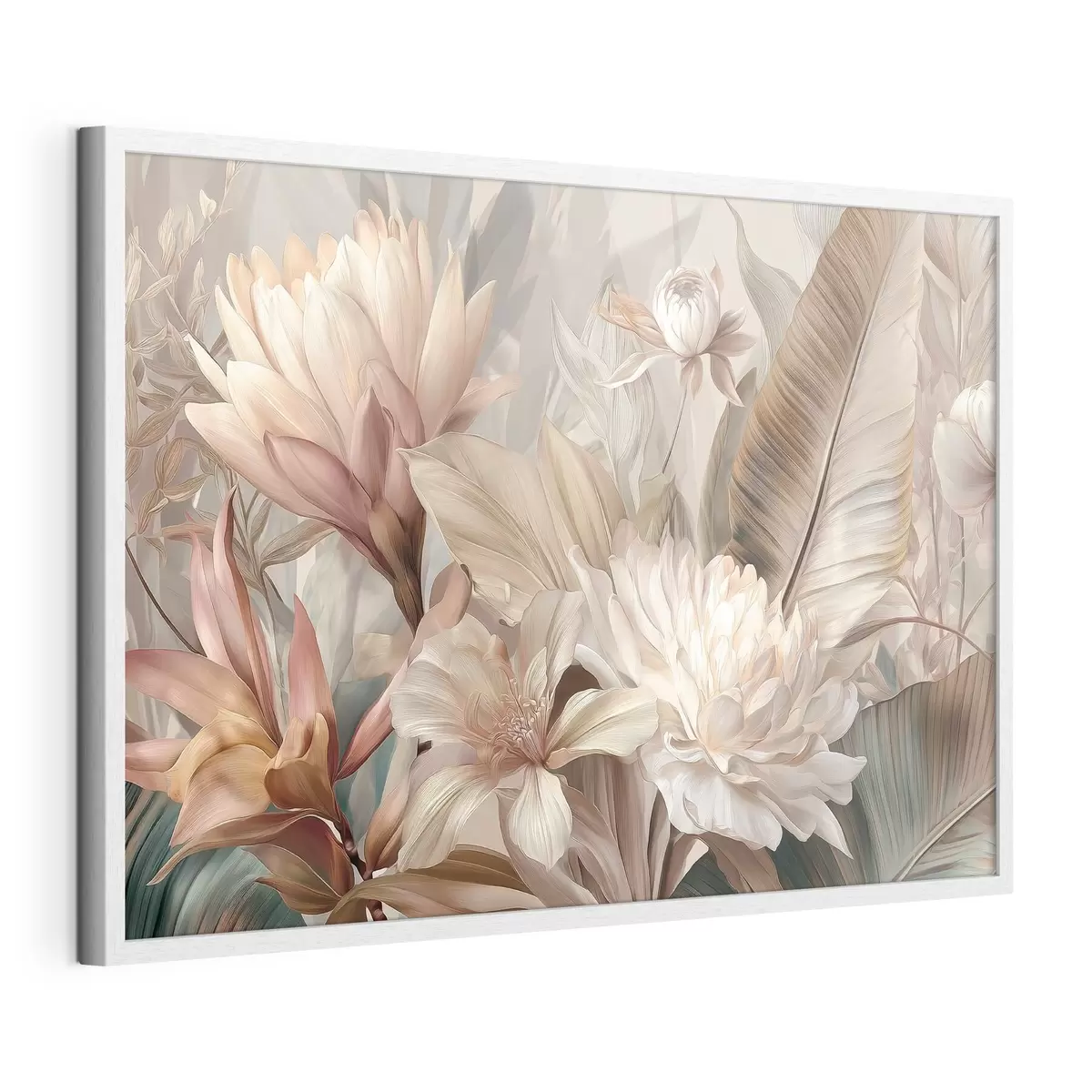 Poster Bouquet exotique aux tons pastel f51095