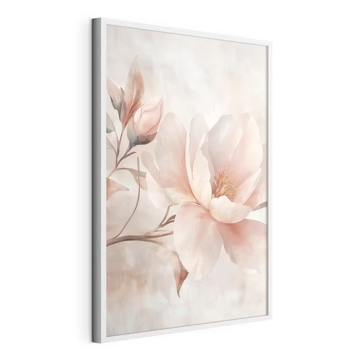 Poster Pivoine en poudre avec bouton f51097