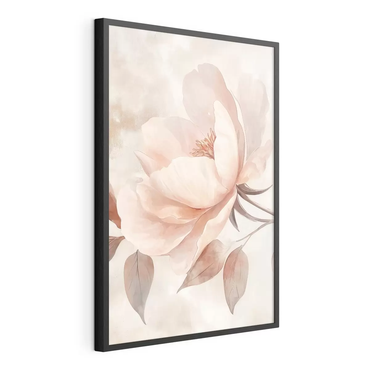 Poster Fleur rose-beige à l'aquarelle f51098