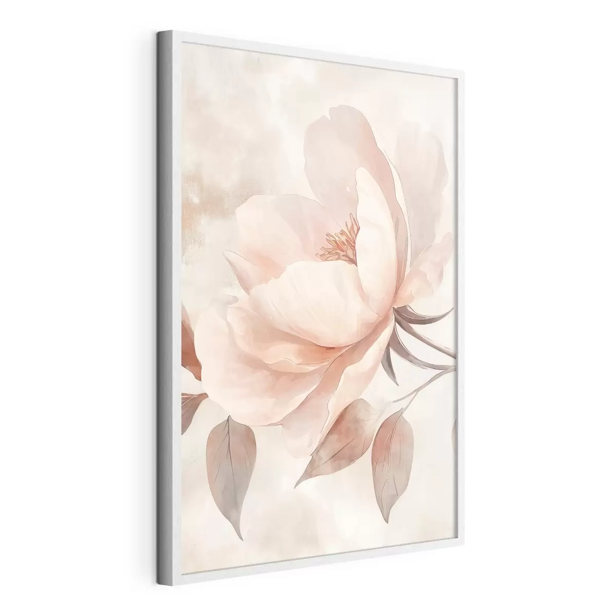 Poster Fleur rose-beige à l'aquarelle f51098