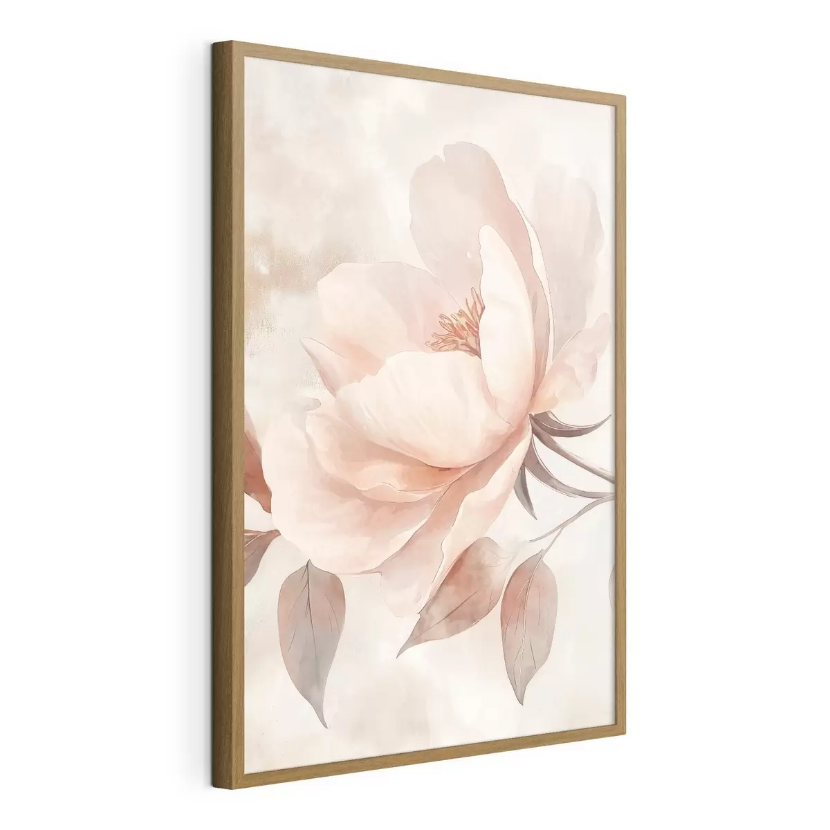 Poster Fleur rose-beige à l'aquarelle f51098
