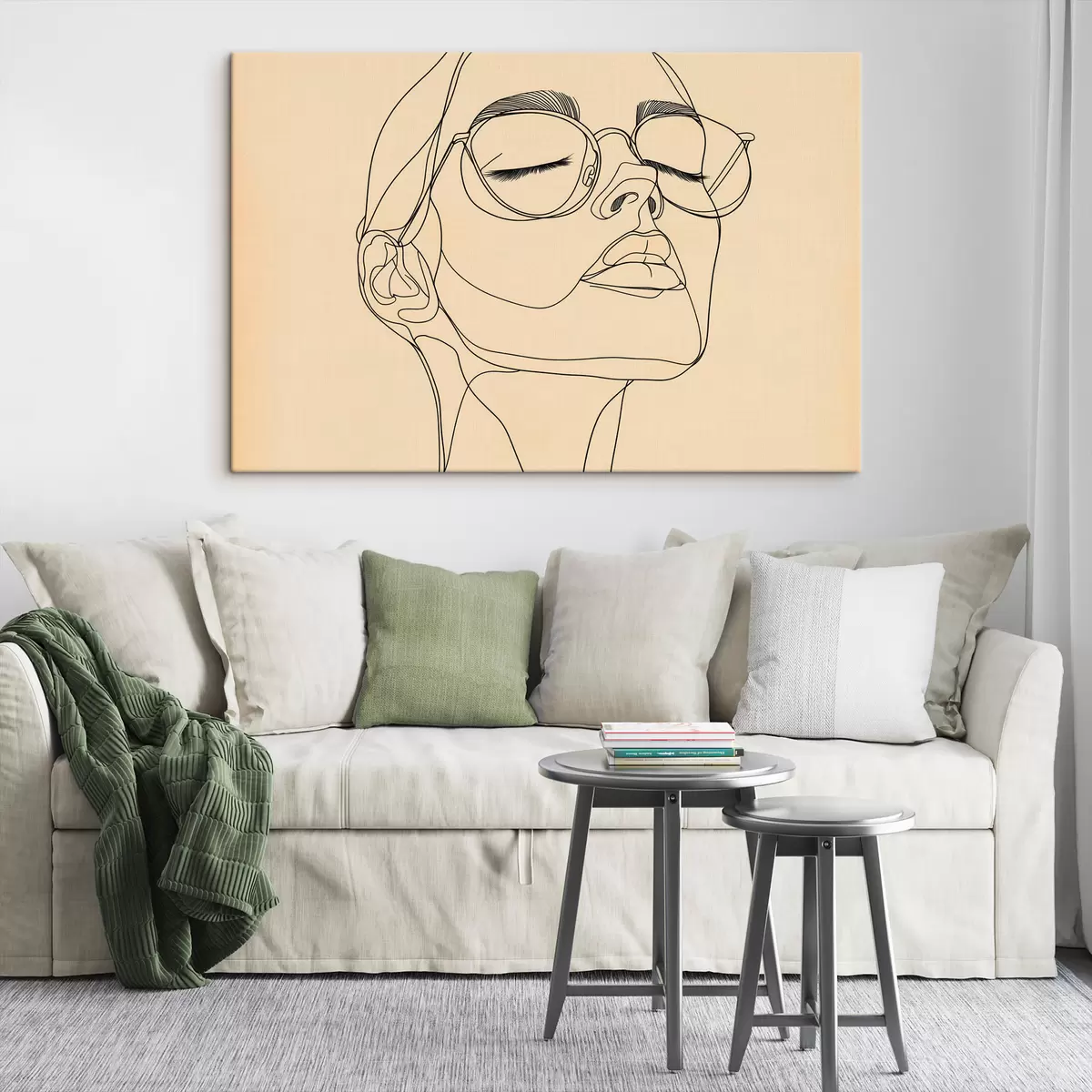 Tableau Portrait linéaire d'une femme s51145