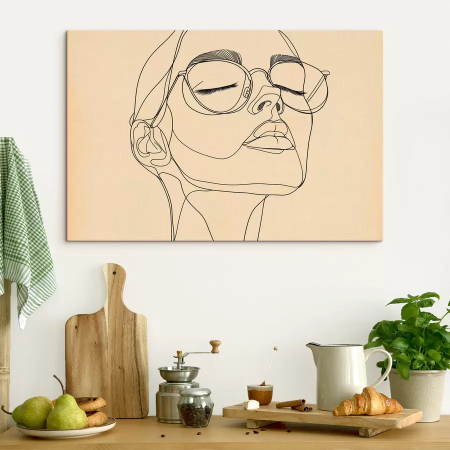 Tableau Portrait linéaire d'une femme s51145