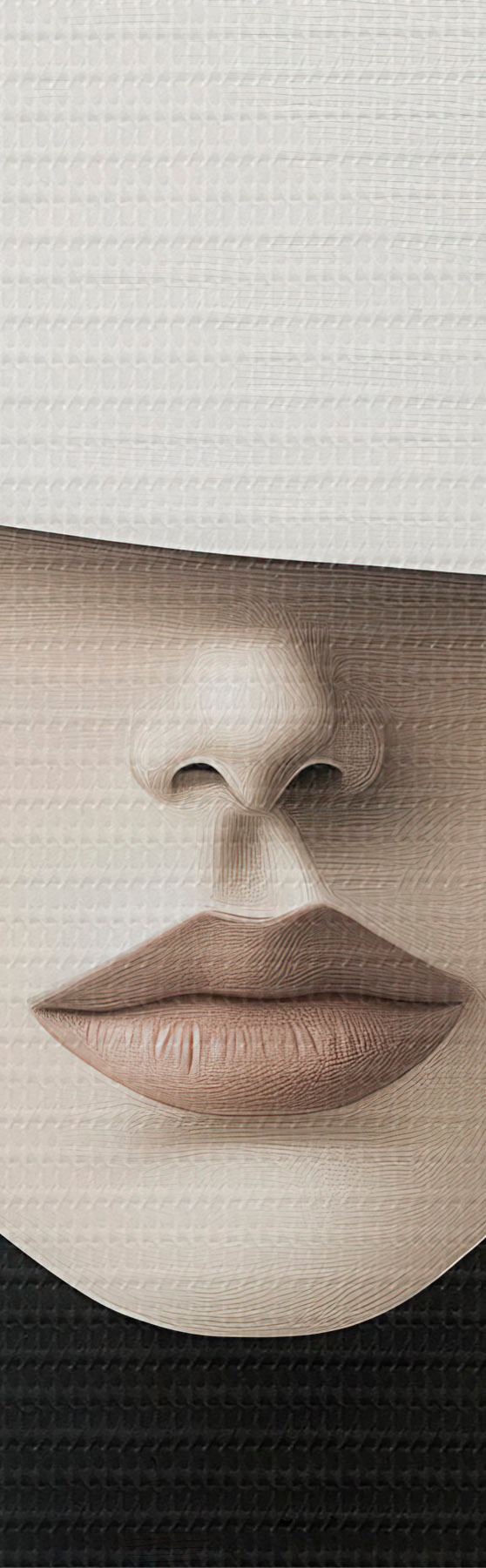 Tableau Une femme au chapeau blanc s51146