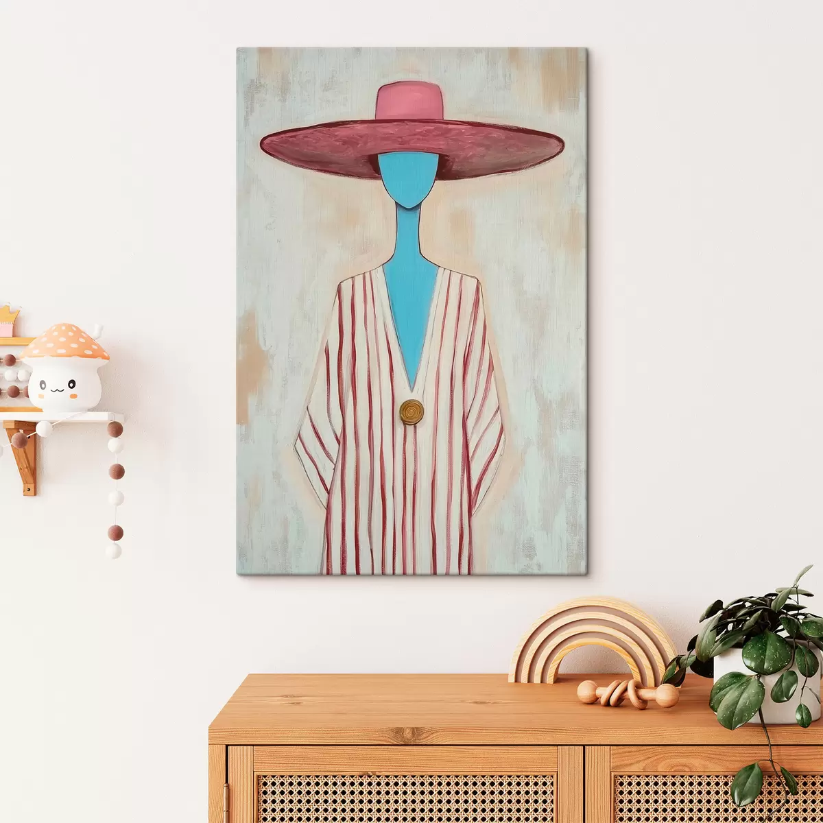 Tableau Tableau représentant une figure féminine abstraite s51152