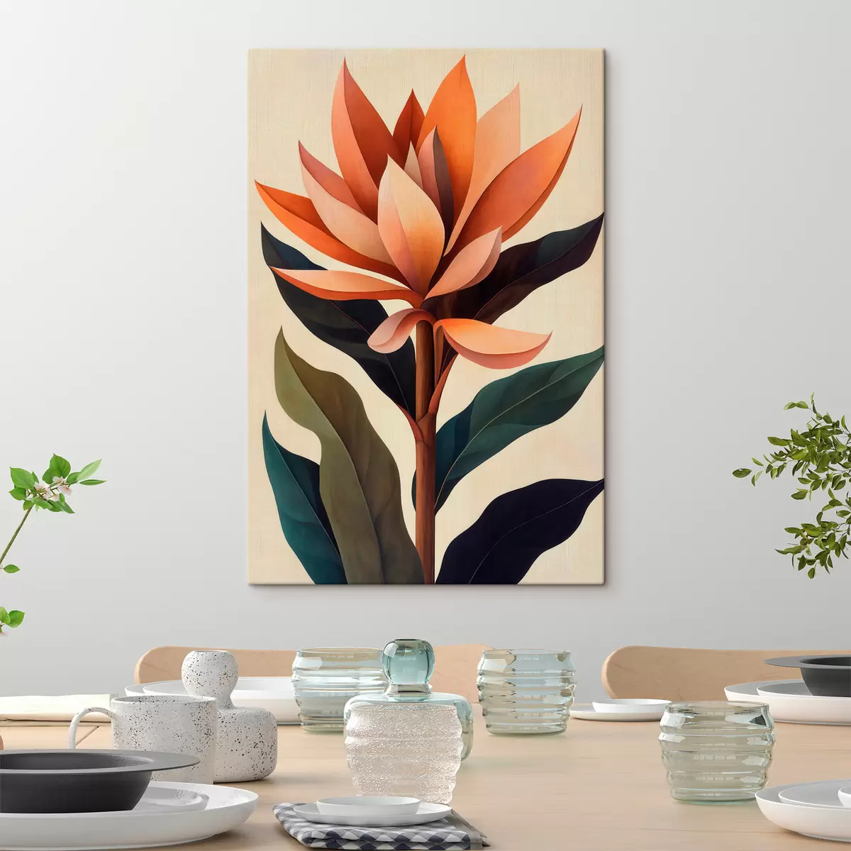 Tableau Fleur abstraite s51155