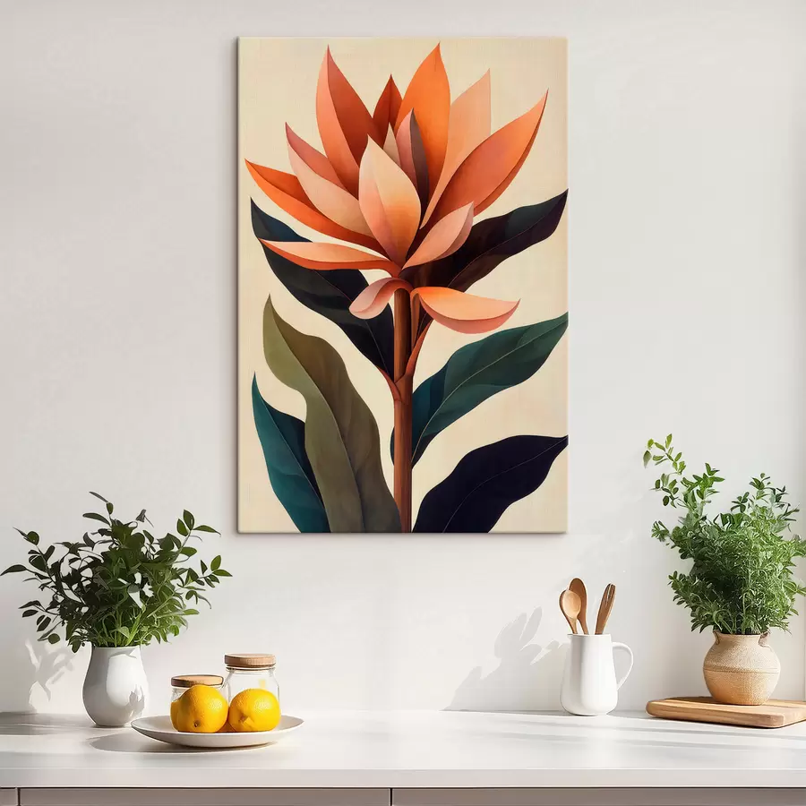 Tableau Fleur abstraite s51155
