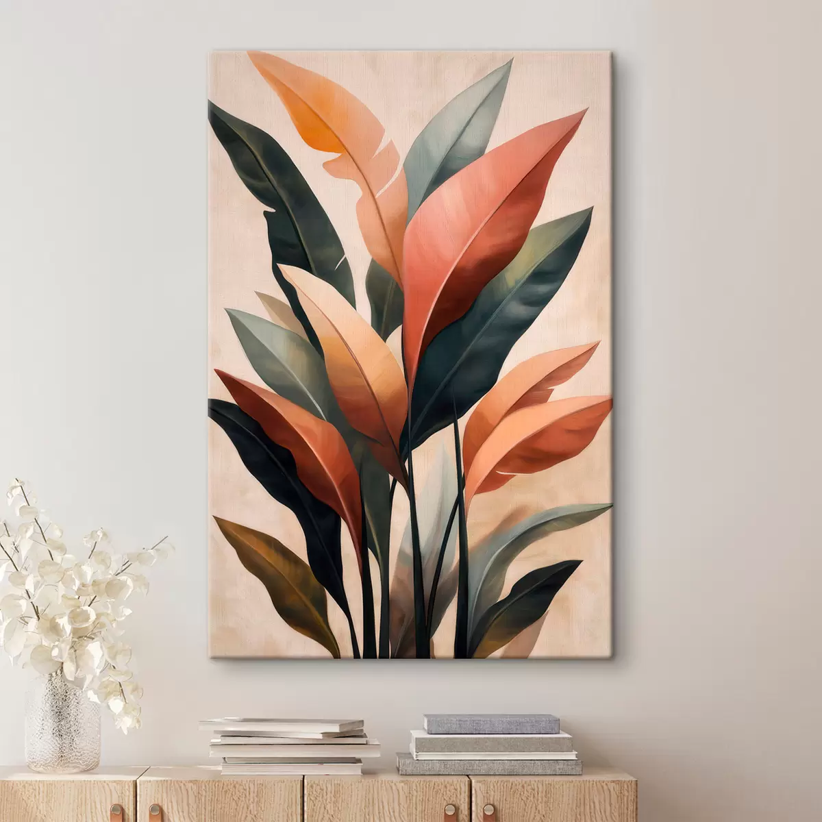 Tableau Feuilles abstraites s51156