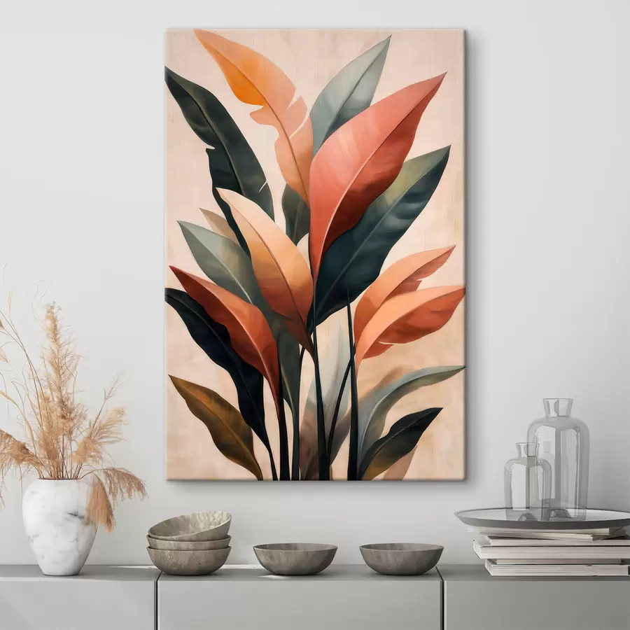 Tableau Feuilles abstraites s51156
