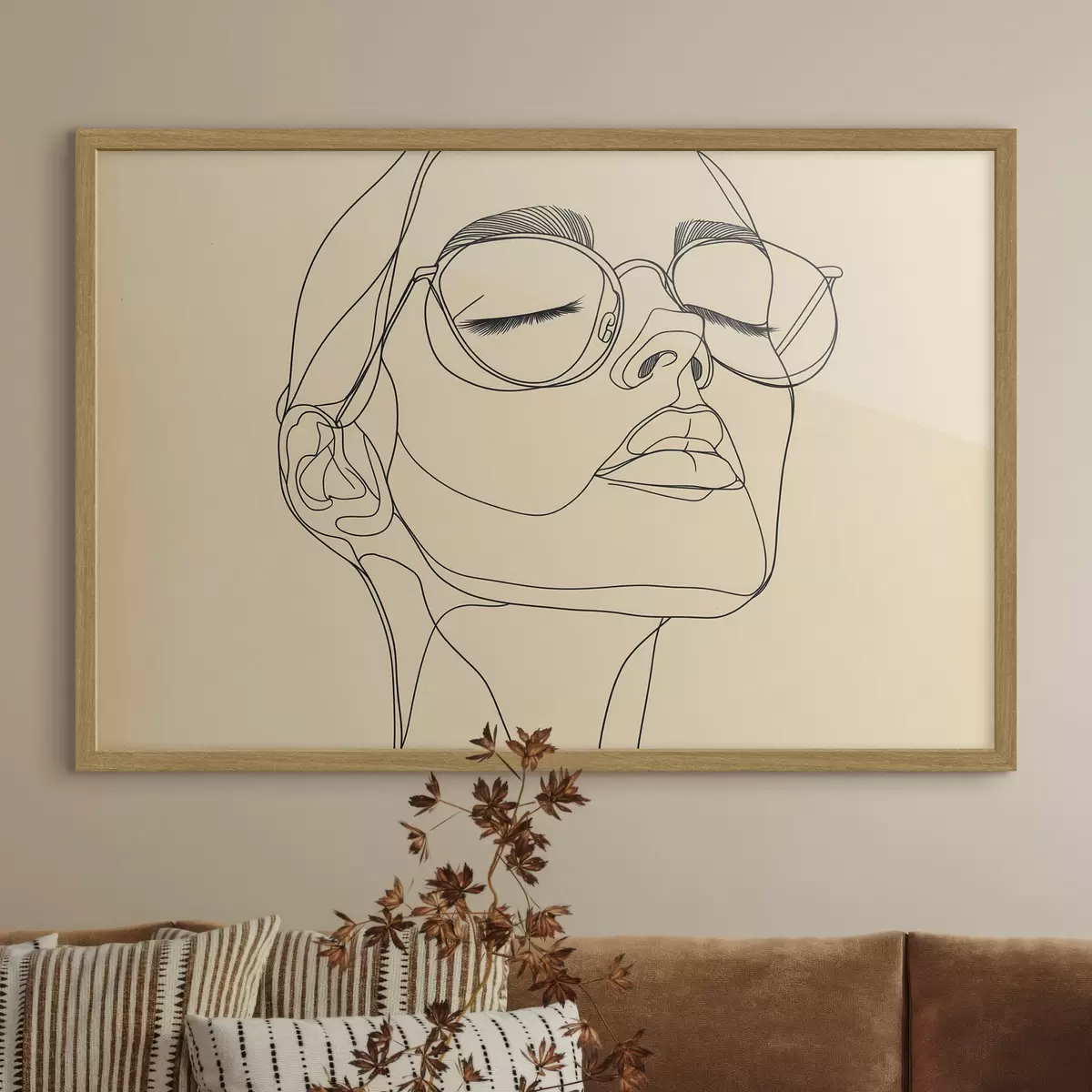 Poster Portrait linéaire d'une femme f51145