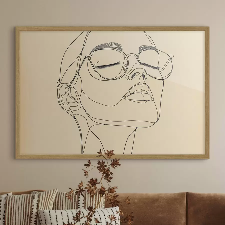 Papier peint Portrait linéaire d'une femme f51145