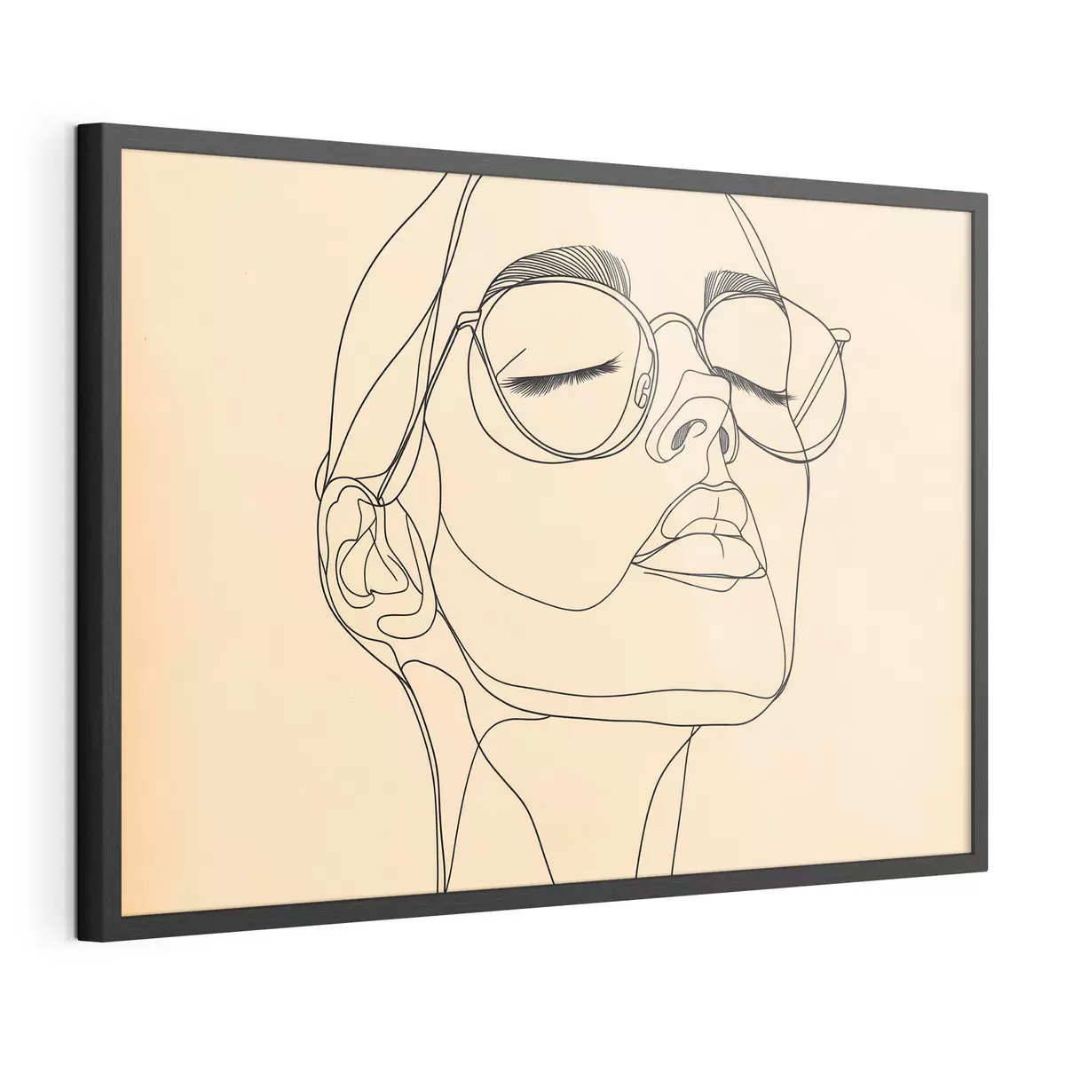 Poster Portrait linéaire d'une femme f51145
