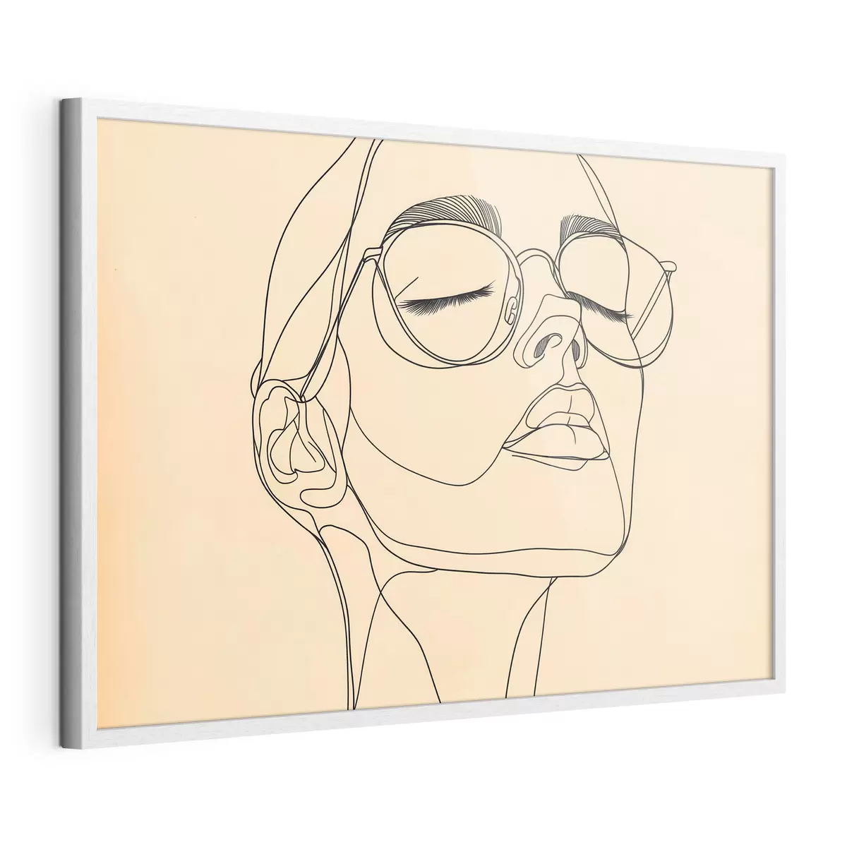 Poster Portrait linéaire d'une femme f51145