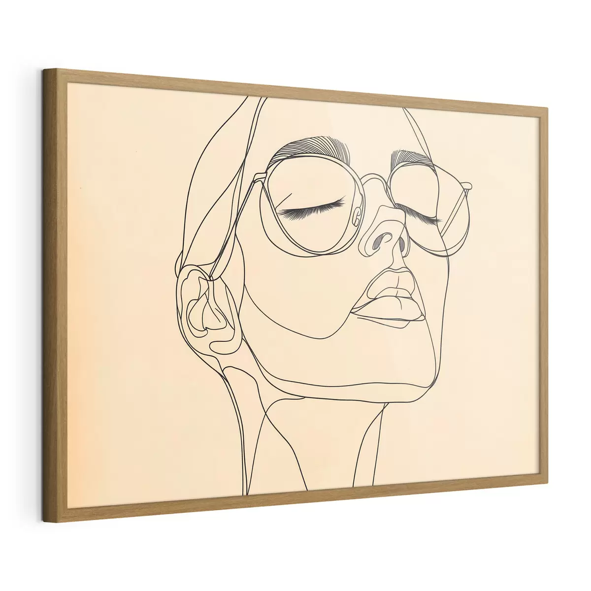 Poster Portrait linéaire d'une femme f51145