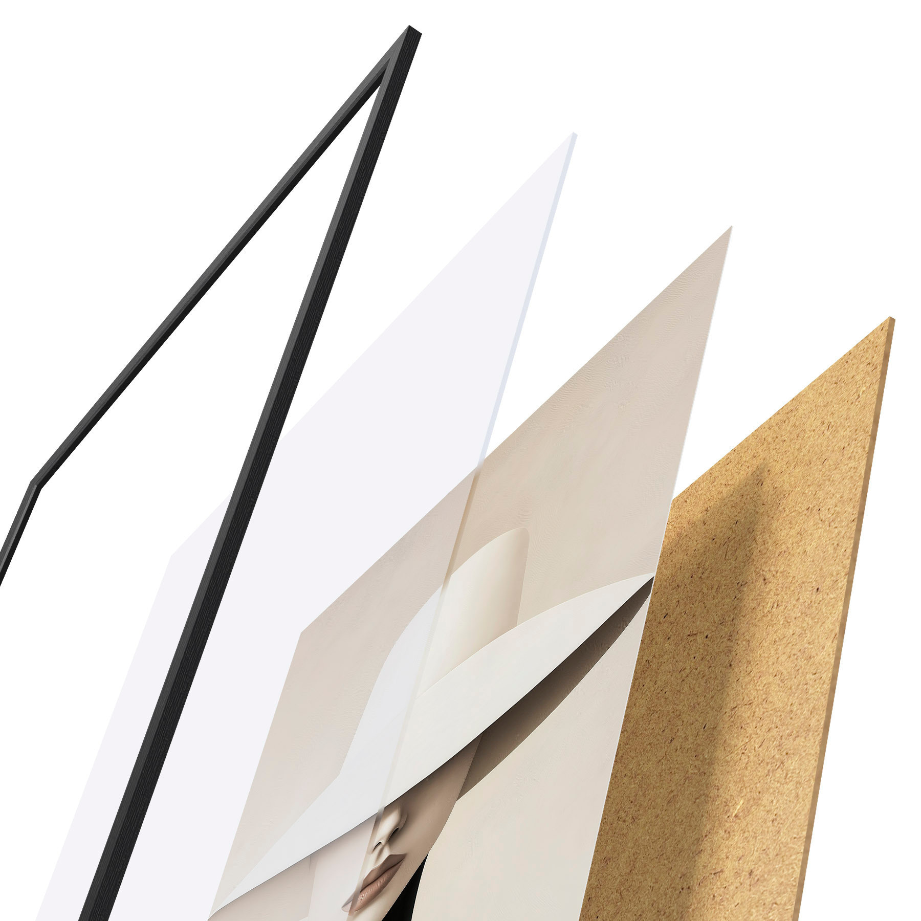 Poster Une femme au chapeau blanc f51146