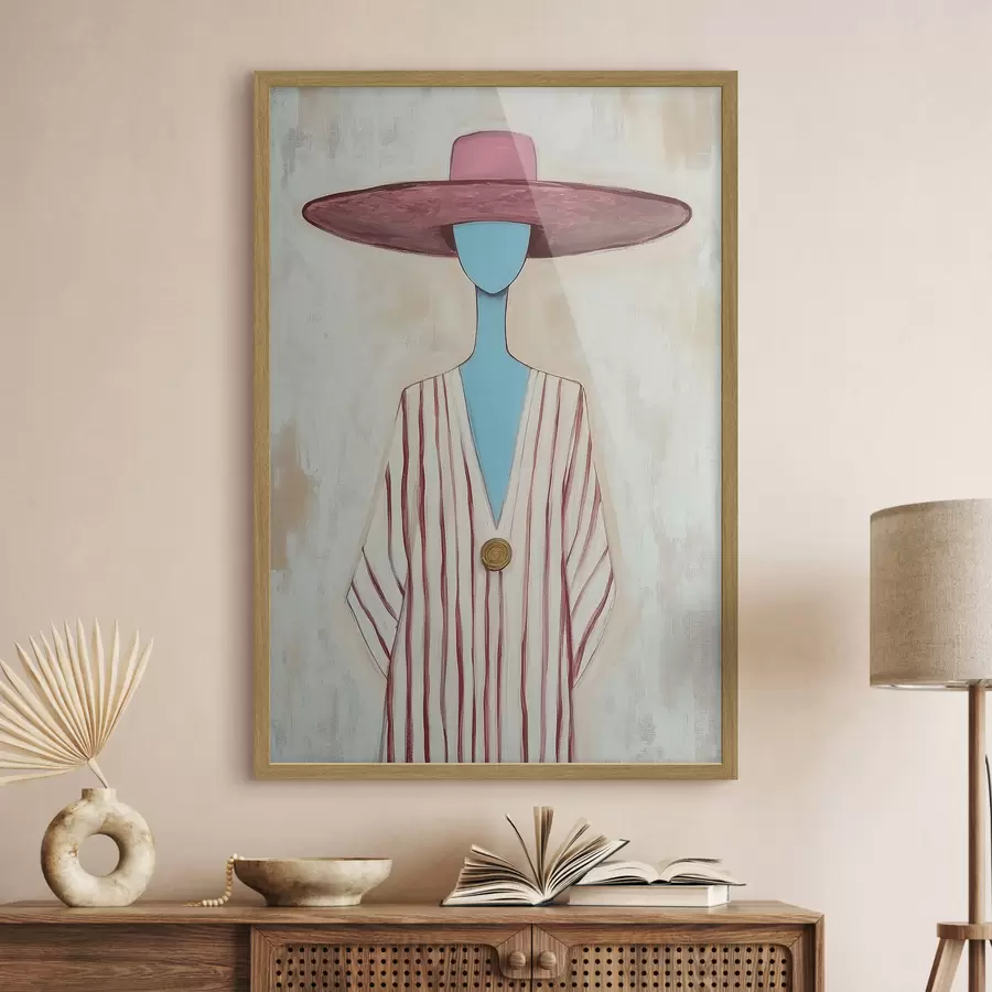 Papier peint Tableau représentant une figure féminine abstraite f51152