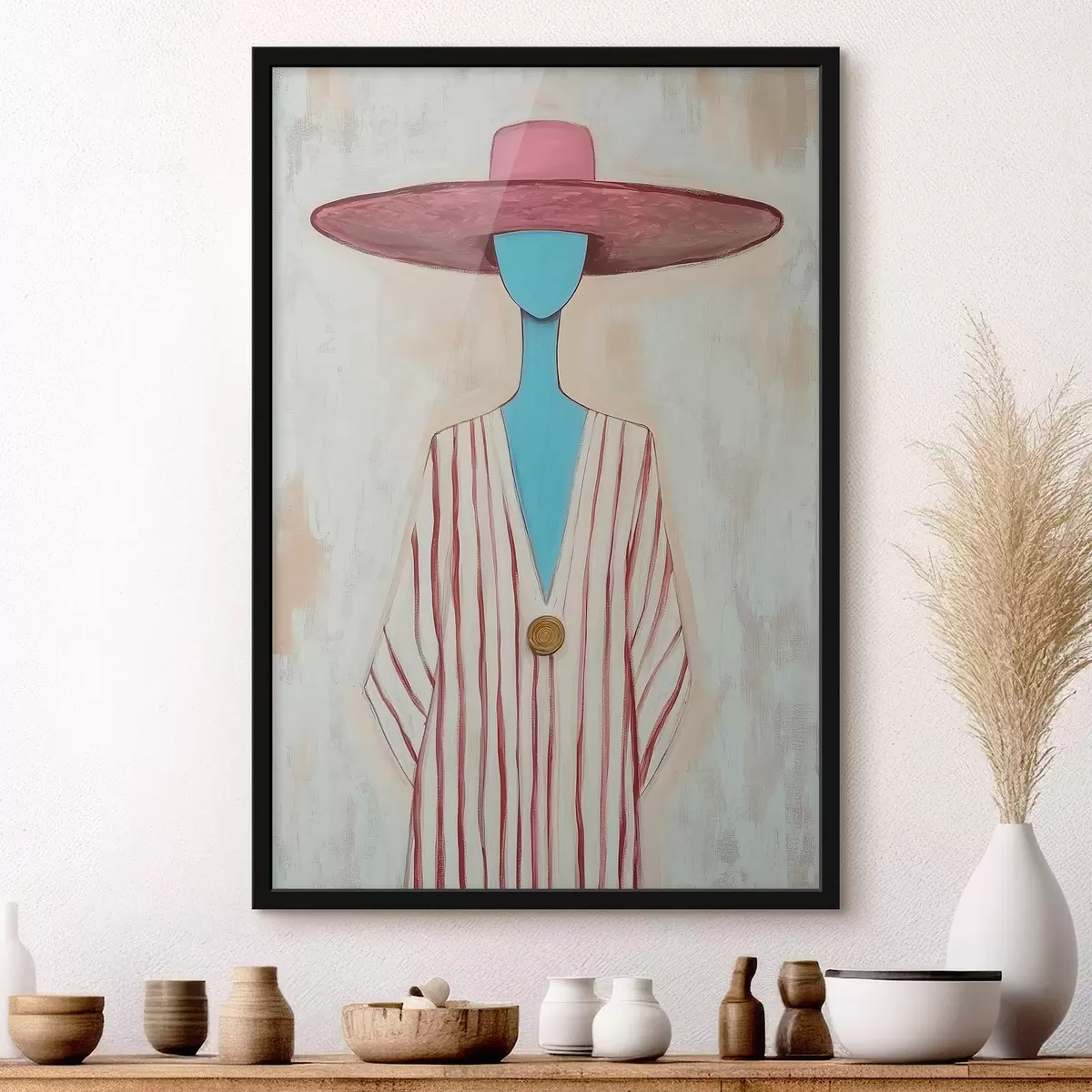 Poster Tableau représentant une figure féminine abstraite f51152