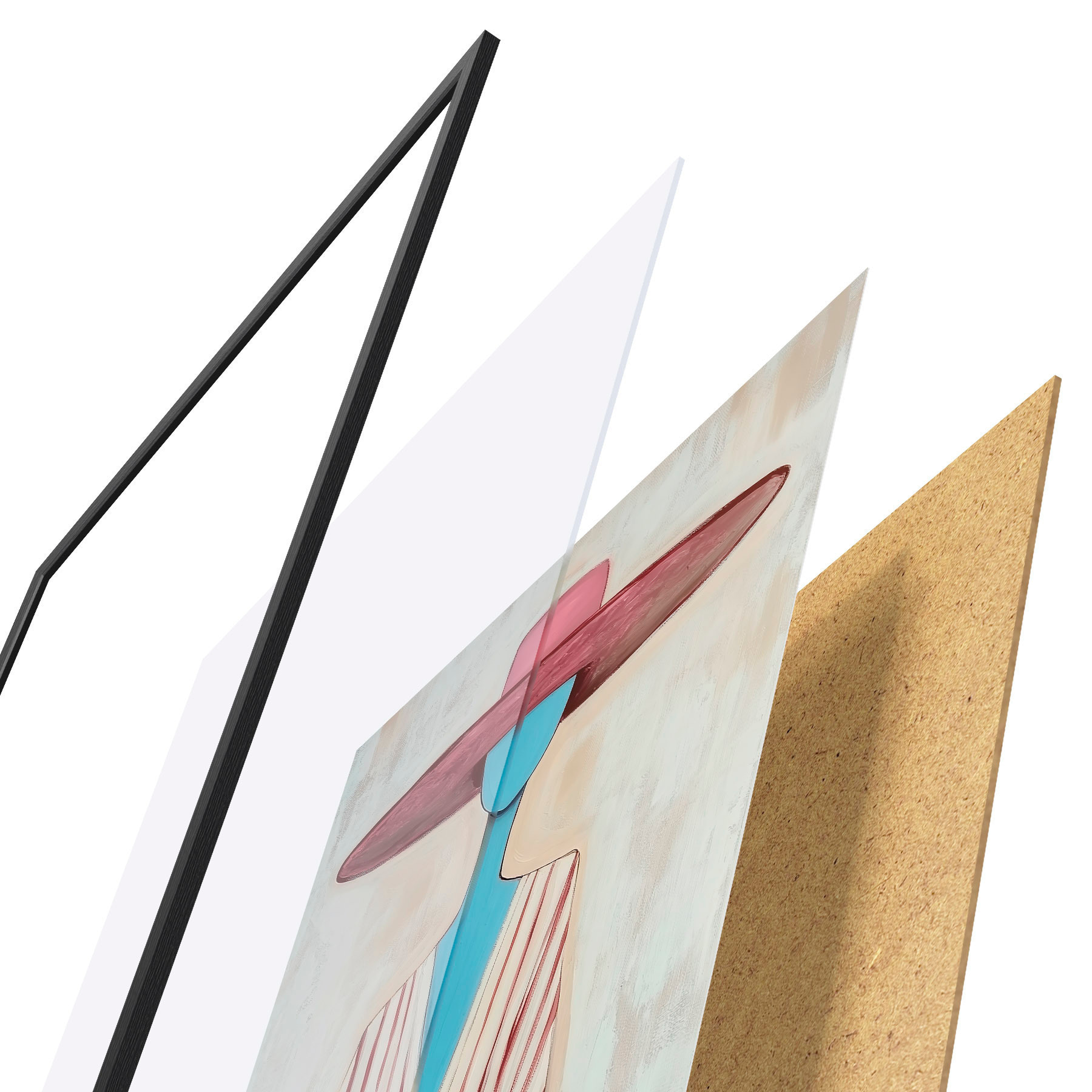 Poster Tableau représentant une figure féminine abstraite f51152