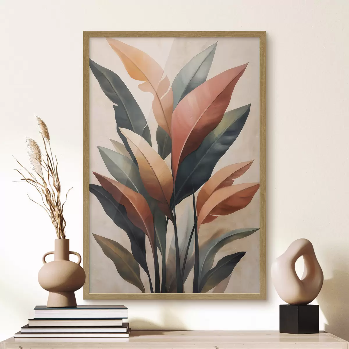 Poster Feuilles abstraites f51156