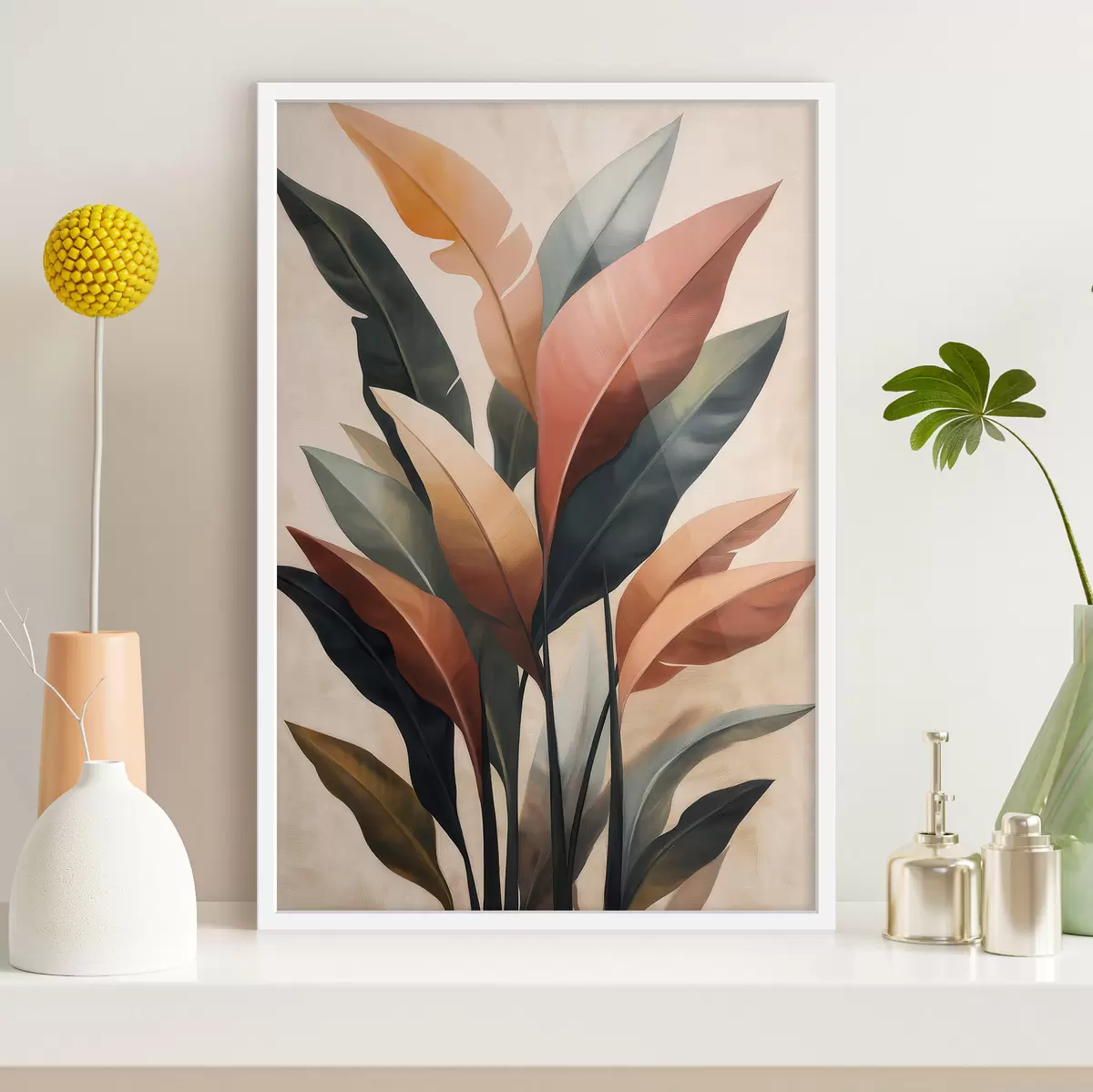 Poster Feuilles abstraites f51156