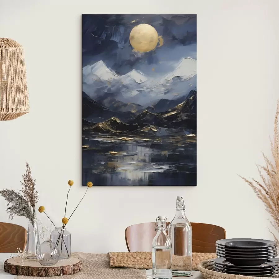 Tableau Paysage de montagne, reproduction d'un tableau s51164
