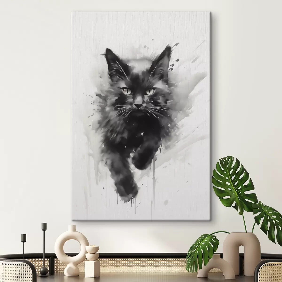 Tableau Chat, imitation d'un tableau s51168