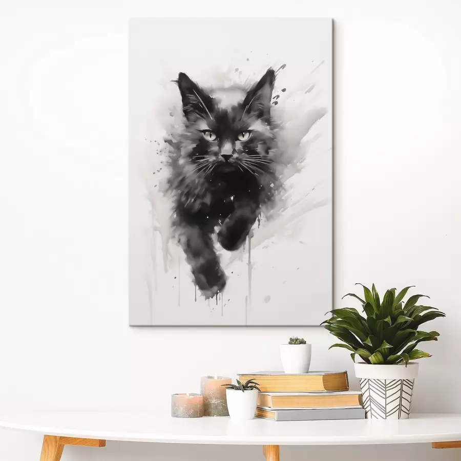 Tableau Chat, imitation d'un tableau s51168
