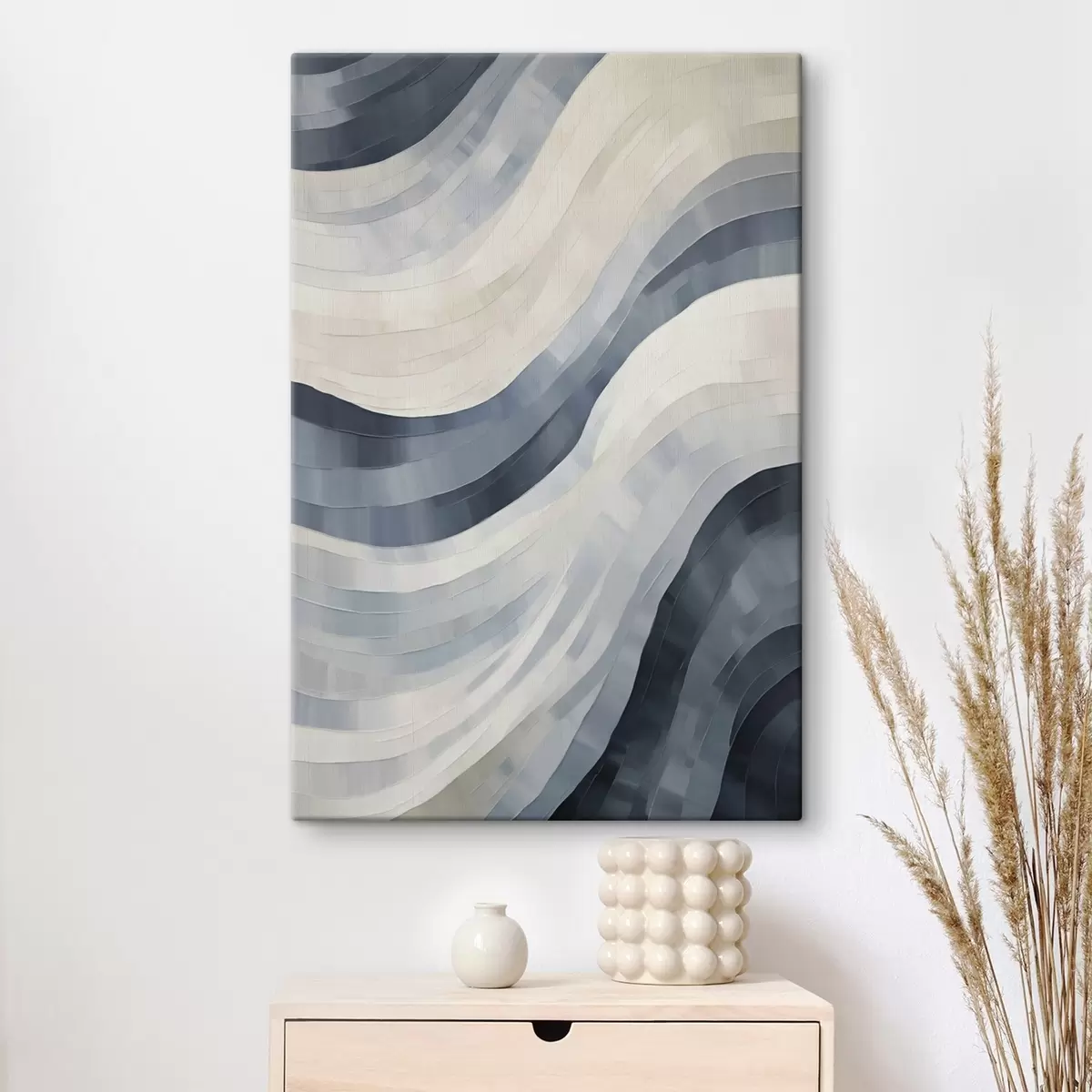 Tableau Larges rayures abstraites, imitation d'un tableau s51170
