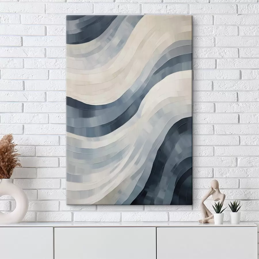 Tableau Larges rayures abstraites, imitation d'un tableau s51170