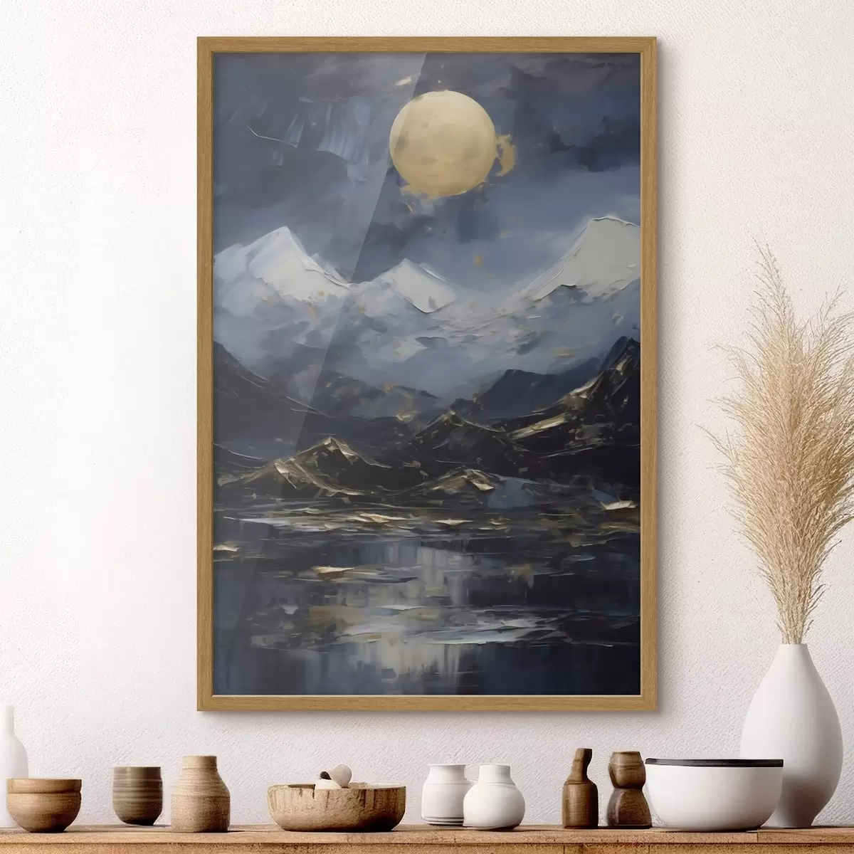 Poster Paysage de montagne, reproduction d'un tableau f51164
