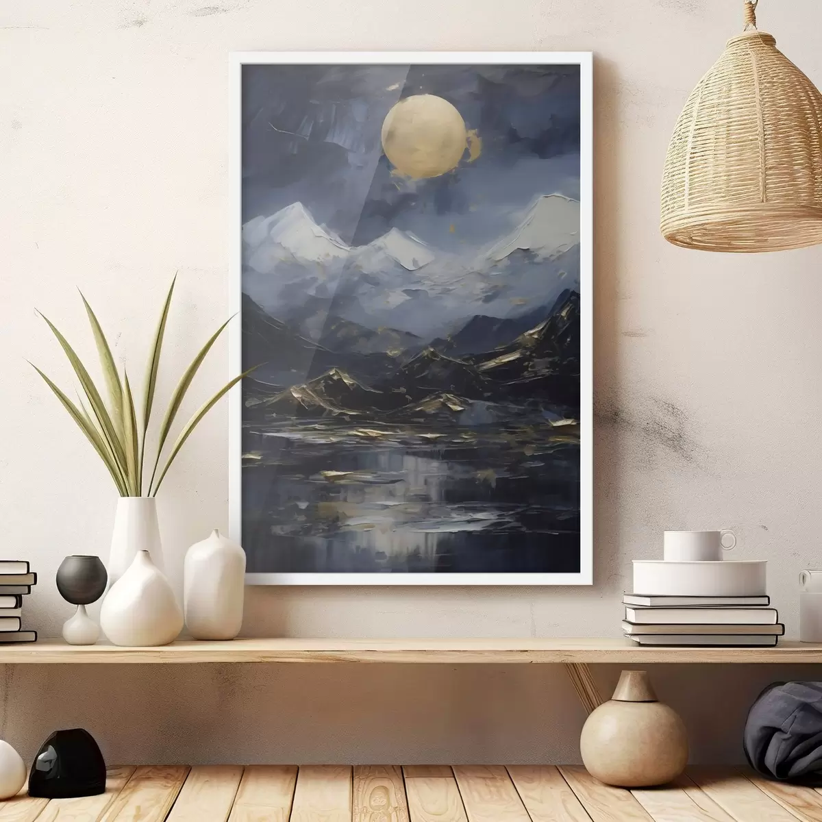 Poster Paysage de montagne, reproduction d'un tableau f51164
