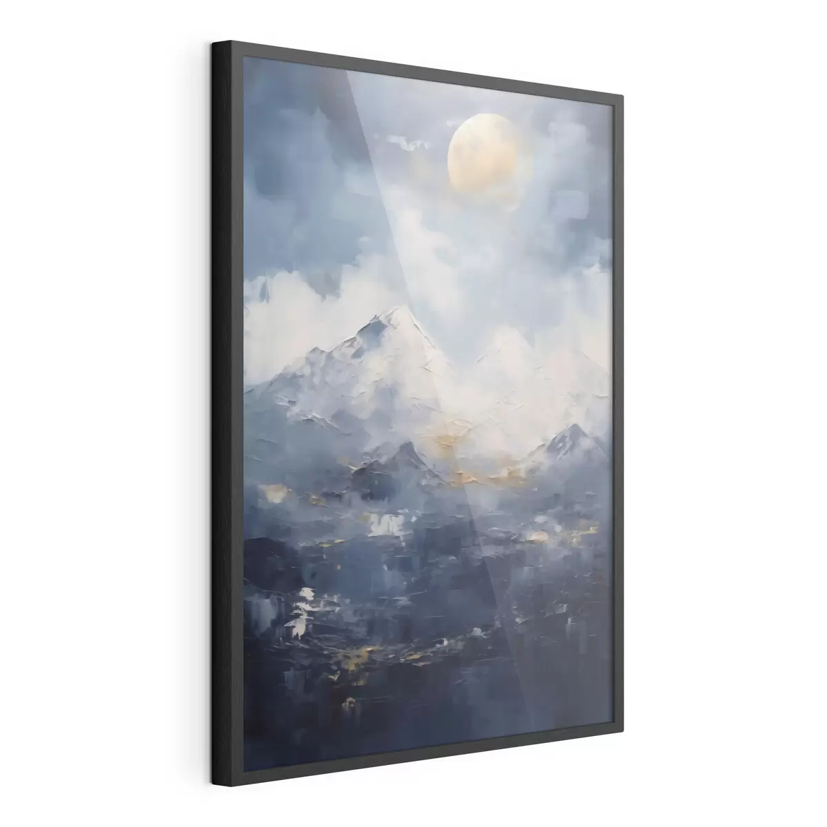 Poster Paysage de montagne nocturne, d'après un tableau f51165