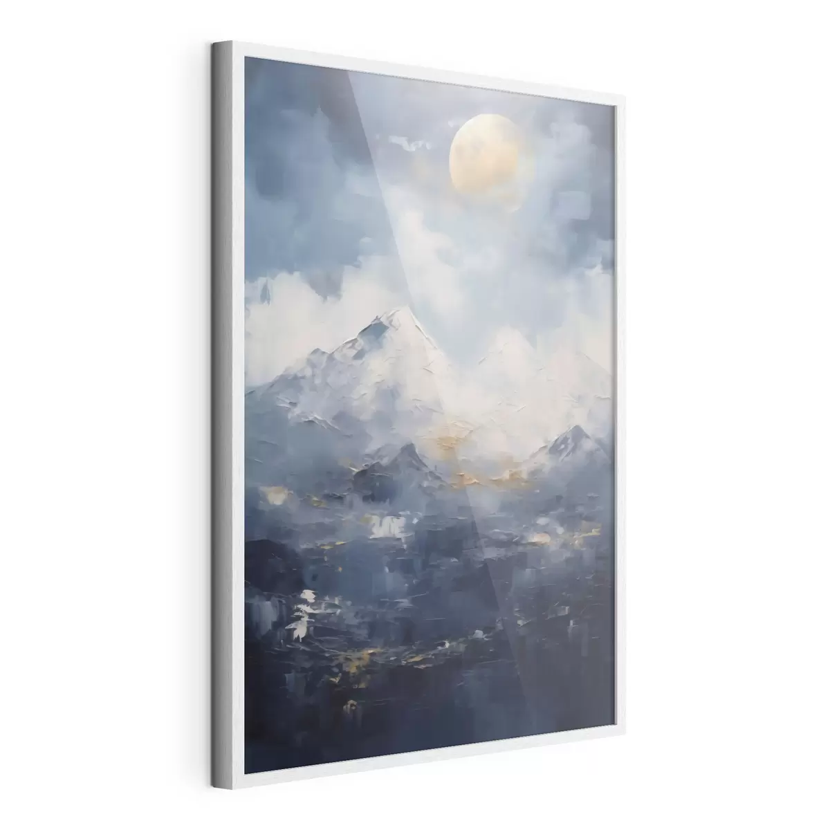 Poster Paysage de montagne nocturne, d'après un tableau f51165
