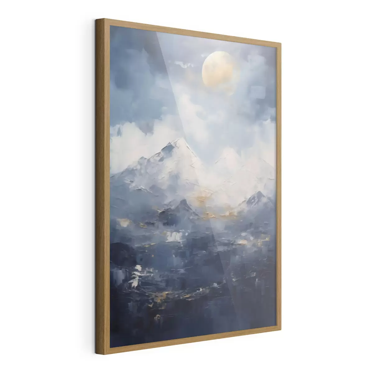 Poster Paysage de montagne nocturne, d'après un tableau f51165