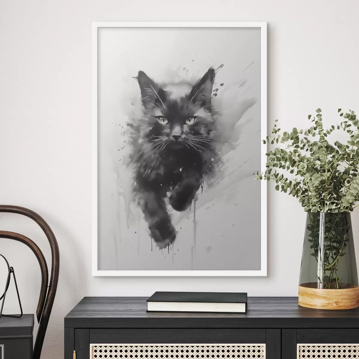 Poster Chat, imitation d'un tableau f51168