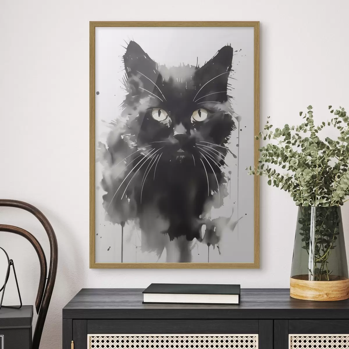 Poster Portrait d'un chat, imitation d'un tableau f51169