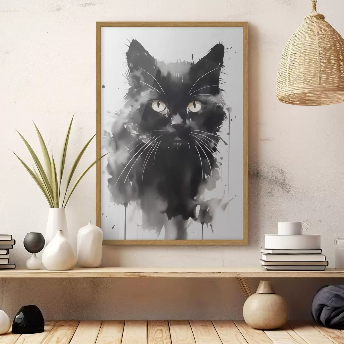 Poster Portrait d'un chat, imitation d'un tableau f51169