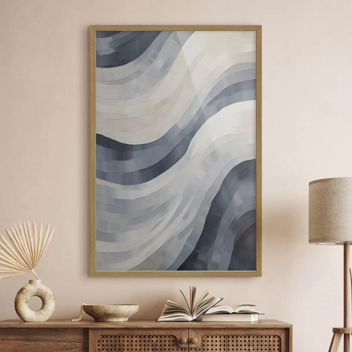 Poster Larges rayures abstraites, imitation d'un tableau f51170