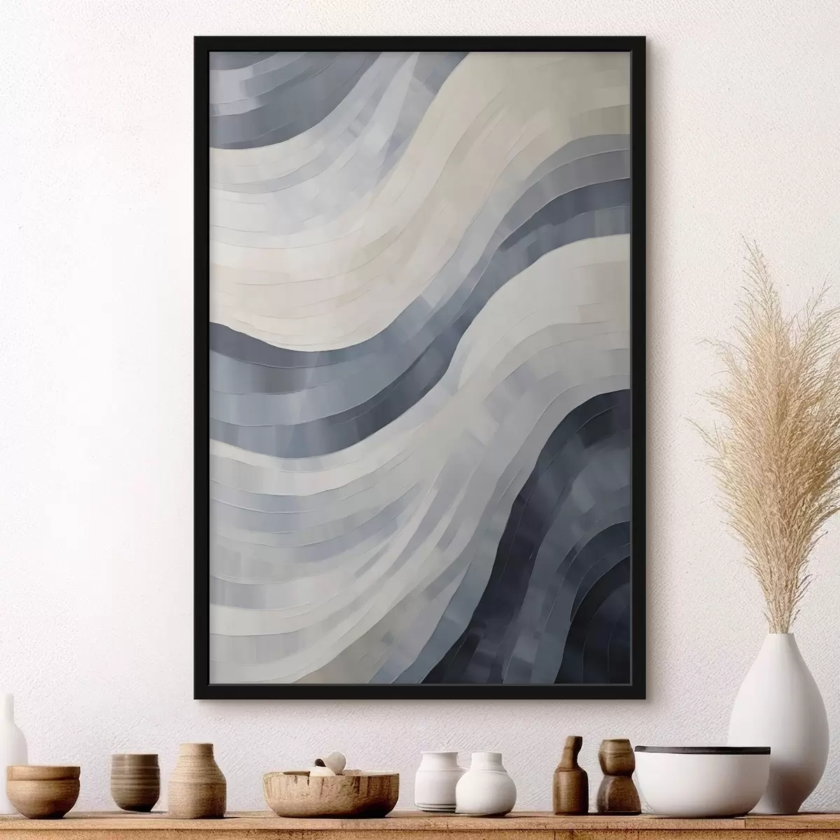 Poster Larges rayures abstraites, imitation d'un tableau f51170
