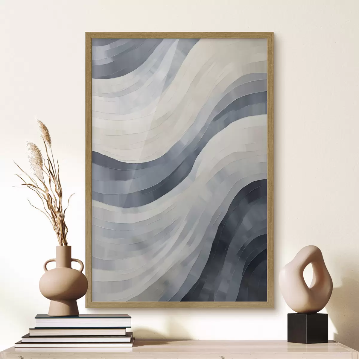 Poster Larges rayures abstraites, imitation d'un tableau f51170