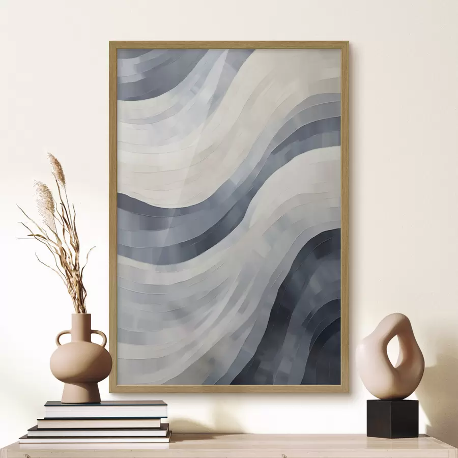 Papier peint Larges rayures abstraites, imitation d'un tableau f51170