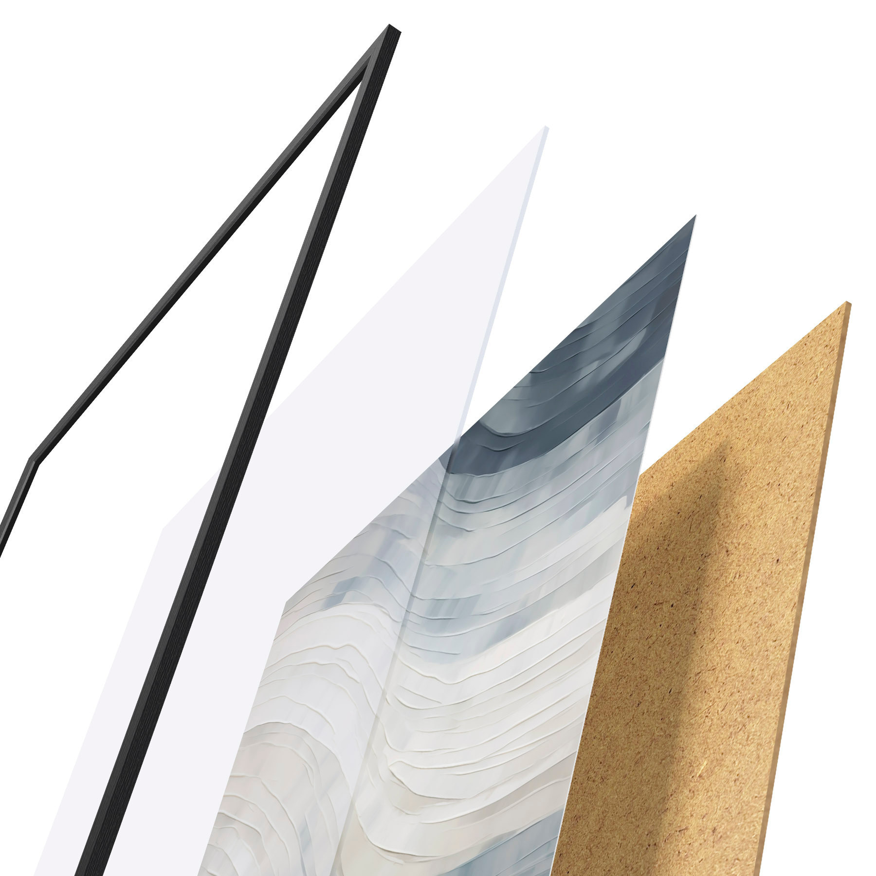 Poster Rayures abstraites, imitation d'un tableau f51171