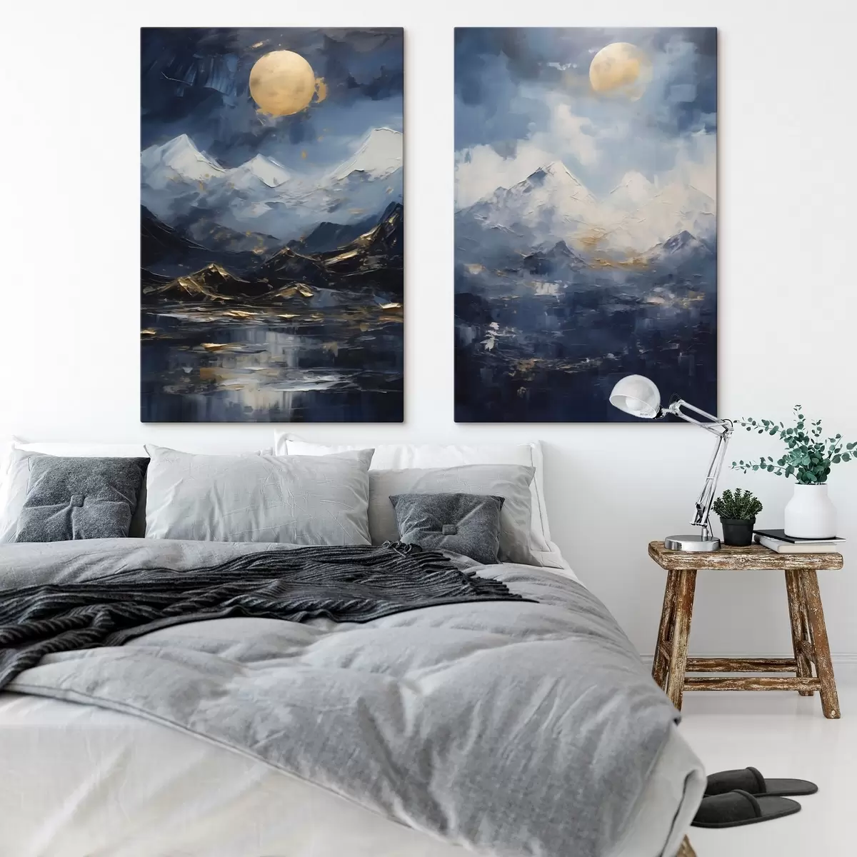 Tableau Paysage de montagne, reproduction d'un tableau m31108
