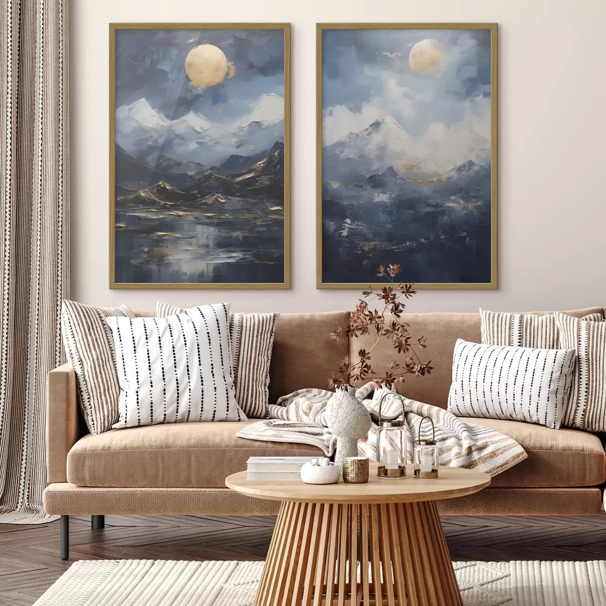 Poster Paysage de montagne, reproduction d'un tableau d31108