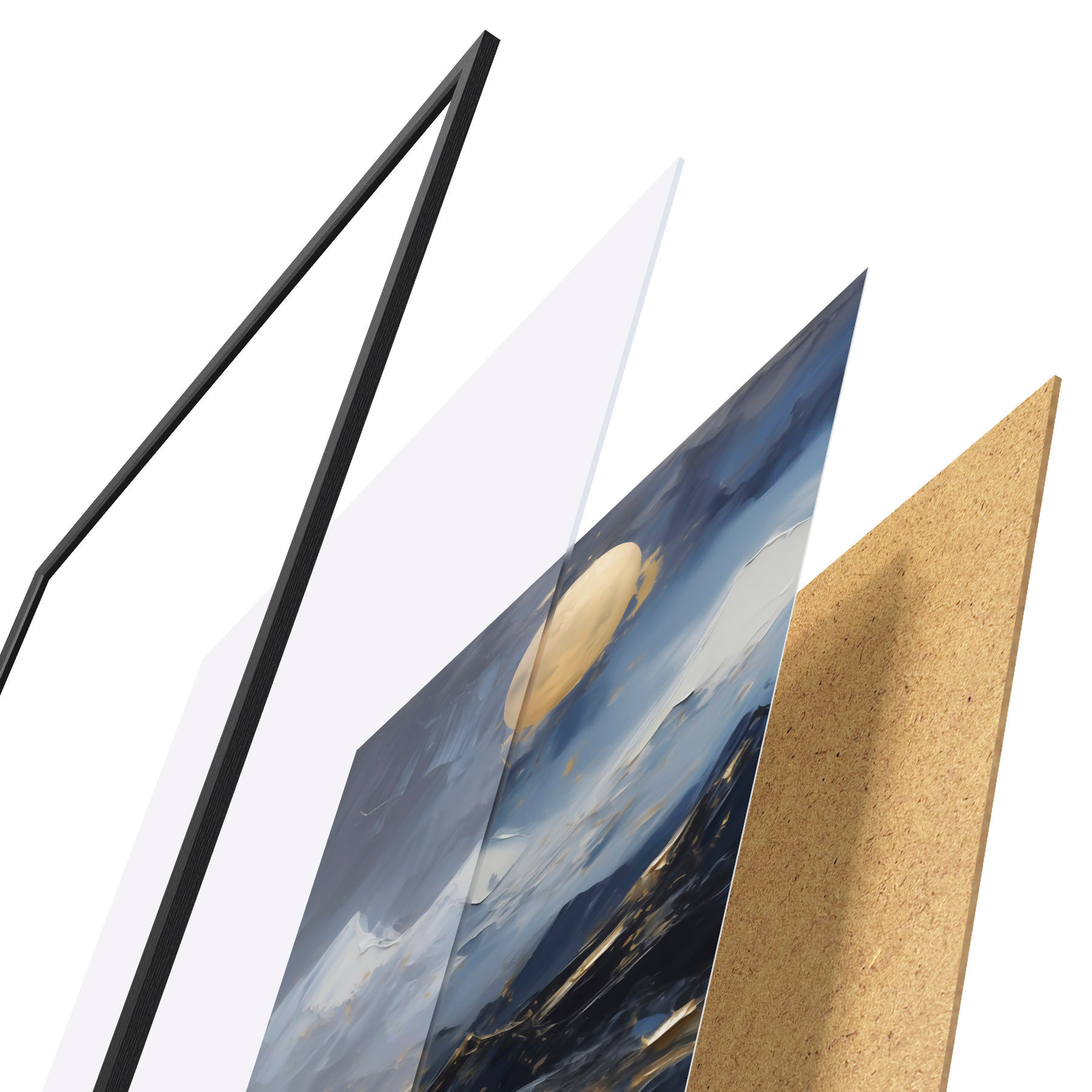 Poster Paysage de montagne, reproduction d'un tableau d31108