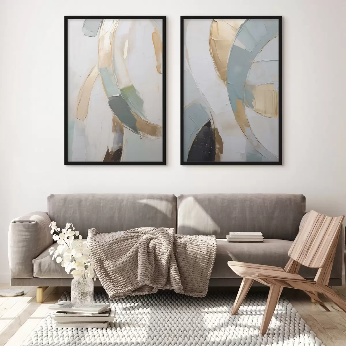 Poster Composition abstraite, imitation d'un tableau d31109
