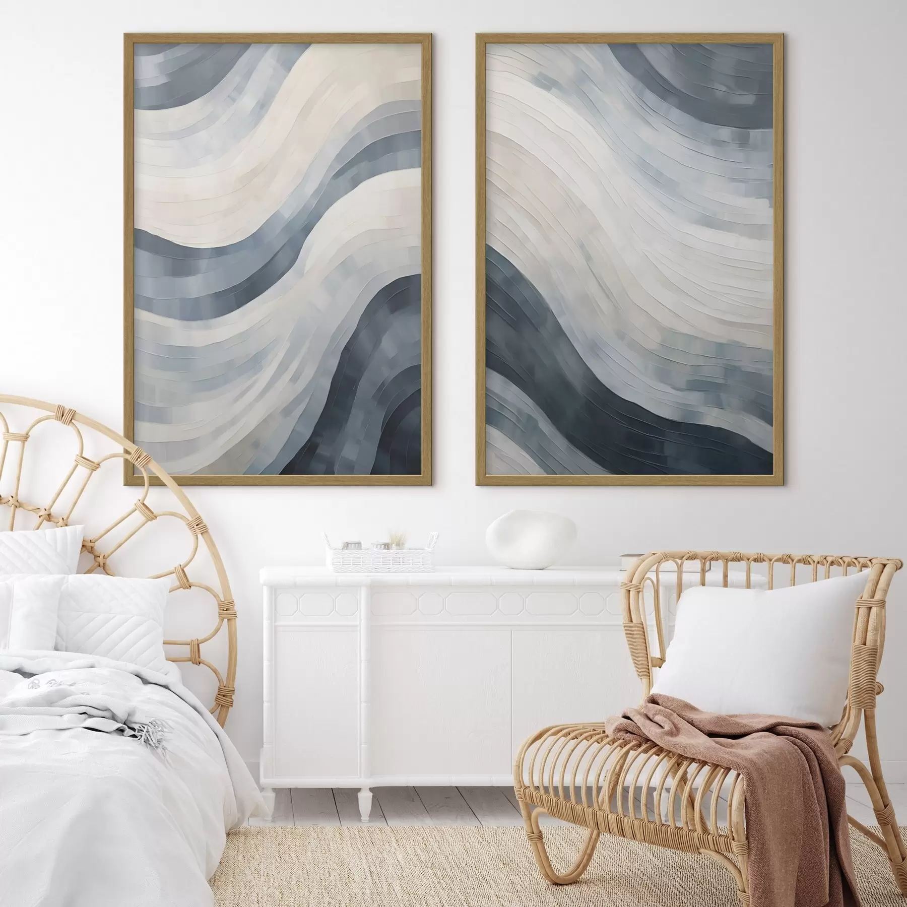 Papier peint Larges rayures abstraites, imitation d'un tableau d31111