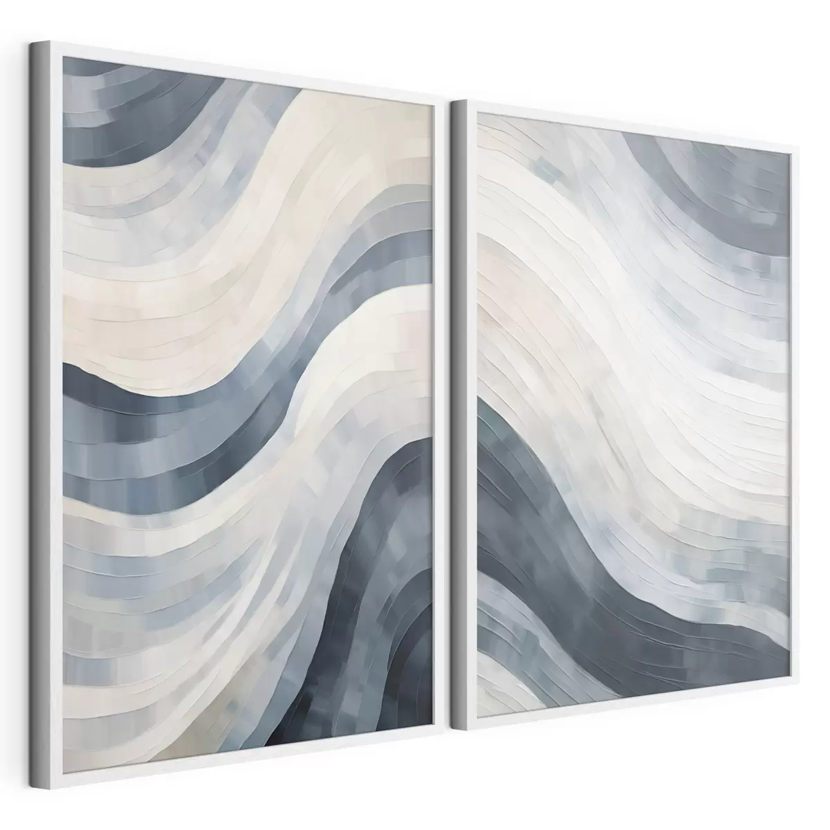 Poster Larges rayures abstraites, imitation d'un tableau d31111