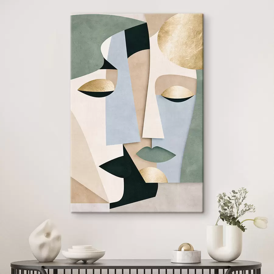Papier peint Visages géométriques abstraits s51178