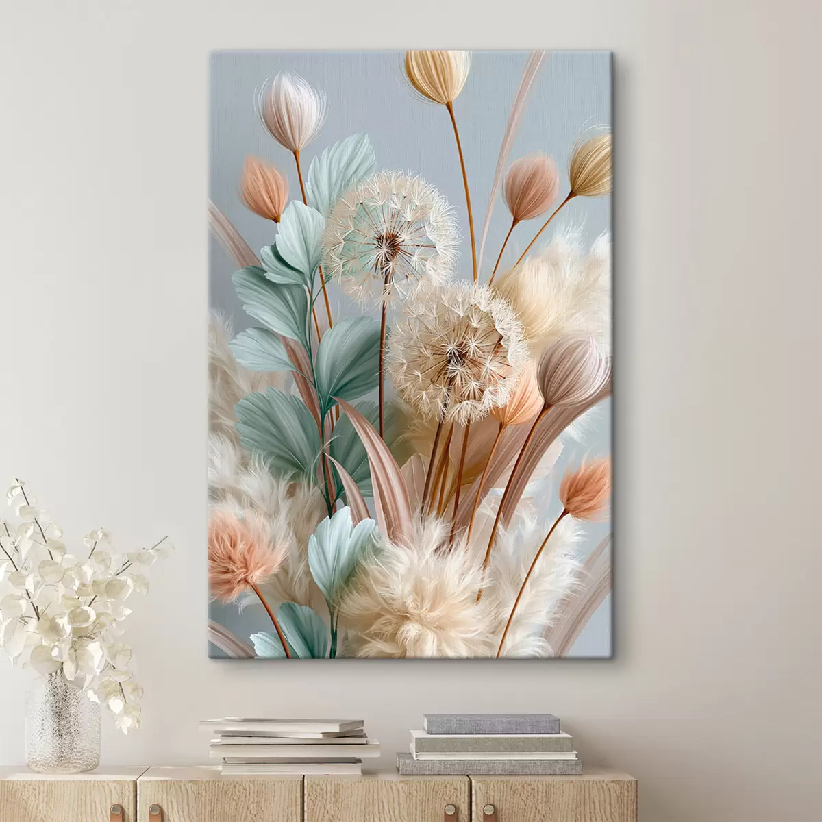 Tableau Pissenlits et fleurs des champs délicats s51182